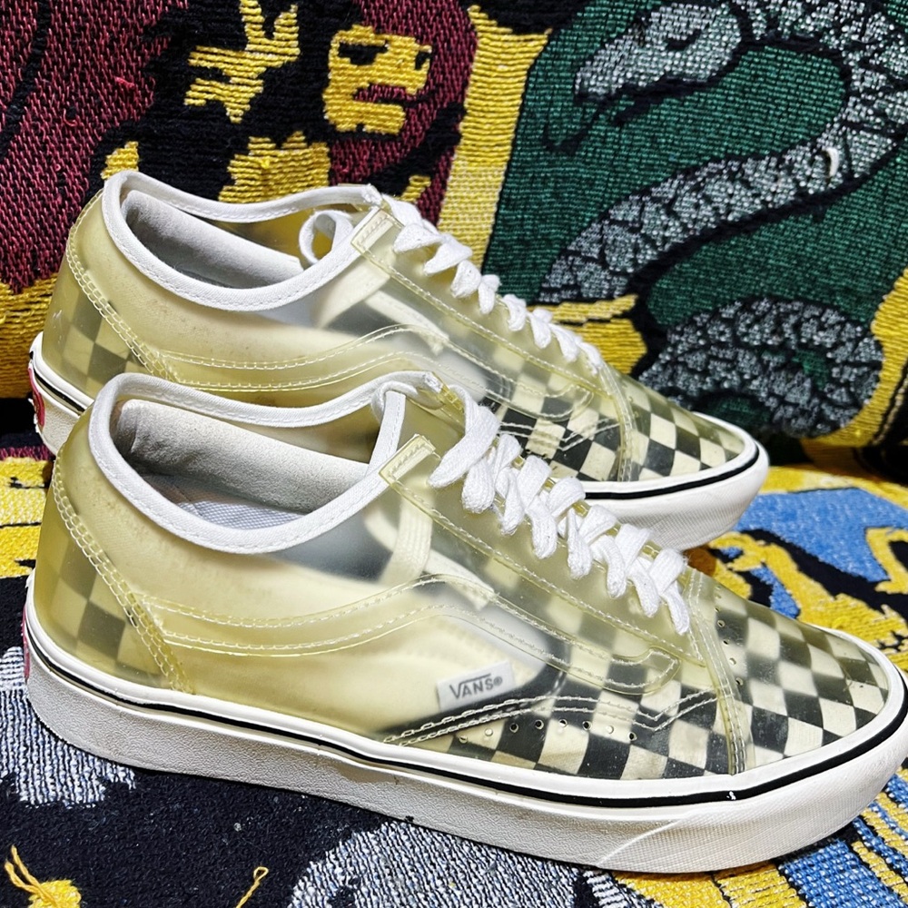 VANS Checkerboard clear ComfyCush Slip-Skool
